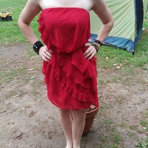 Short red dress
