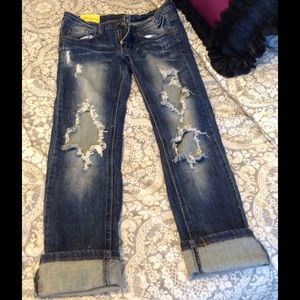 Extremely Destroyed denim jeans