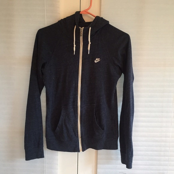 Navy blue Nike zip up sweatshirt