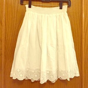 Eyelet lace skirt