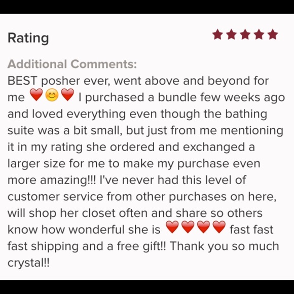 2 sellers in one day with such sweet comments!