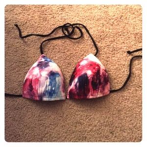 Galaxy print bikini top