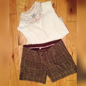 Plaid Balloon Shorts