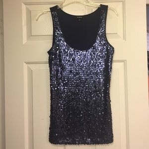 Blue Sequin Tank