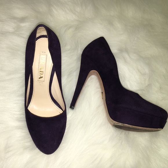 Prada Suede Platform Pumps size 35 - Picture 2 of 5