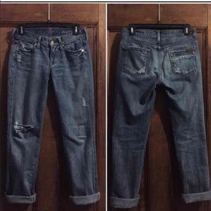 7 for all mankind distressed boyfriend jeans