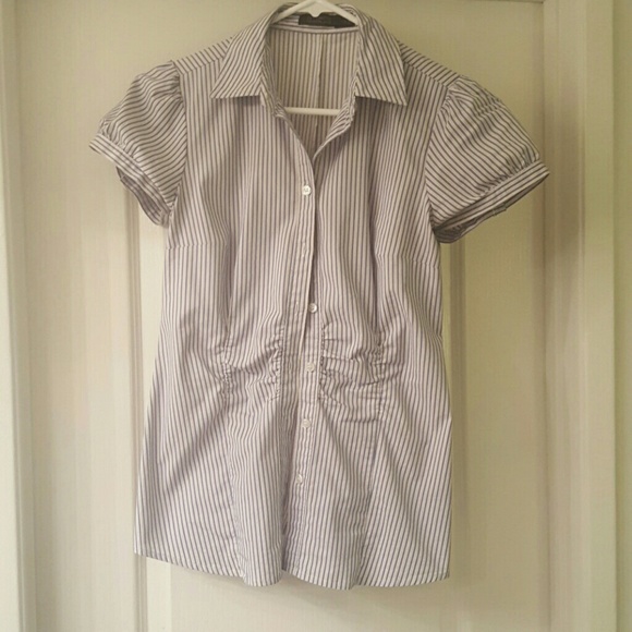 Blue and white striped shirt