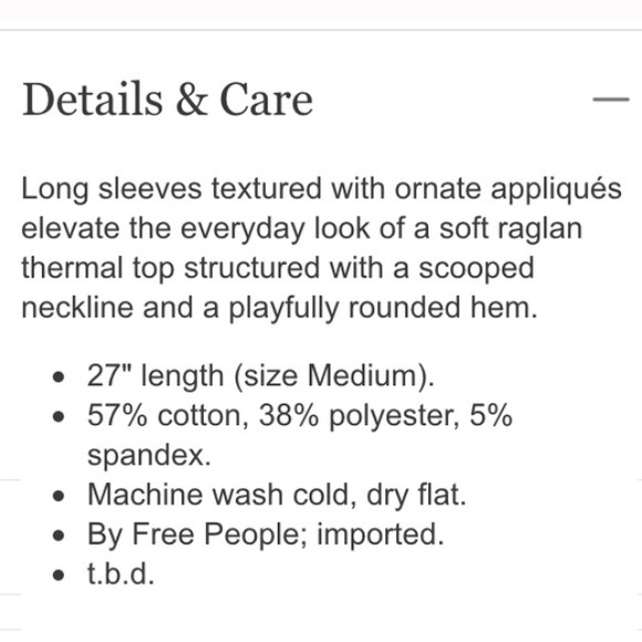 Free People detailed cuff thermal - Picture 3 of 4