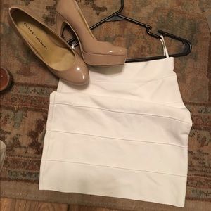 SALE!! BCBG Simone cream colored bandeau skirt!