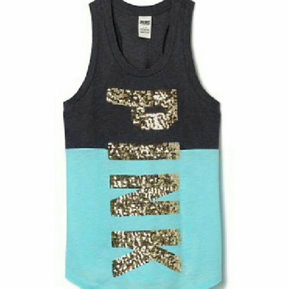 Victoria's secret PINK sequin tank top - Picture 1 of 1