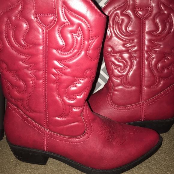 Red cowboy boots