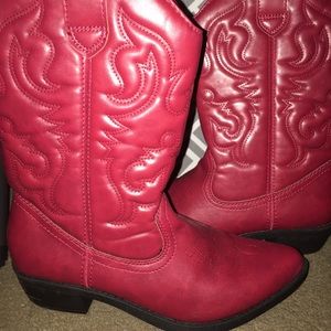 Red cowboy boots