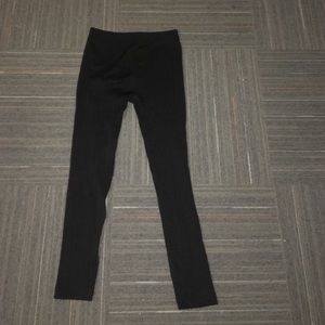 Black leggings with flannel type pattern