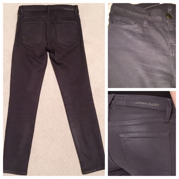 SOLD Current/Elliott Coated Stretch Stiletto Jeans - Picture 4 of 4