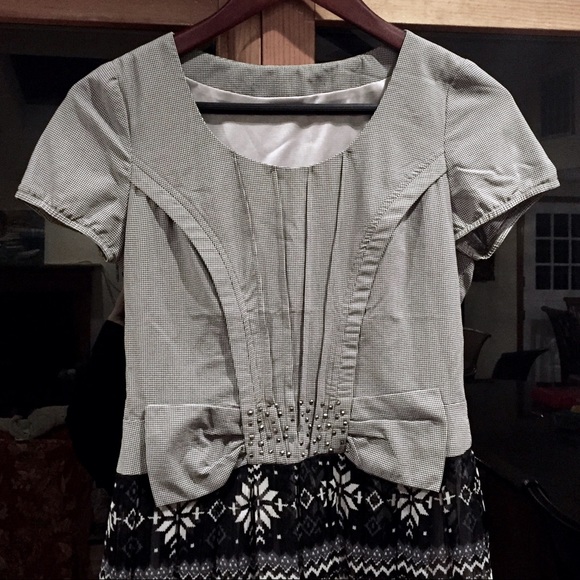 Patterned Bubble-Hem Dress - Picture 2 of 4