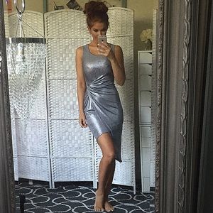 Crystal blue shiny dress