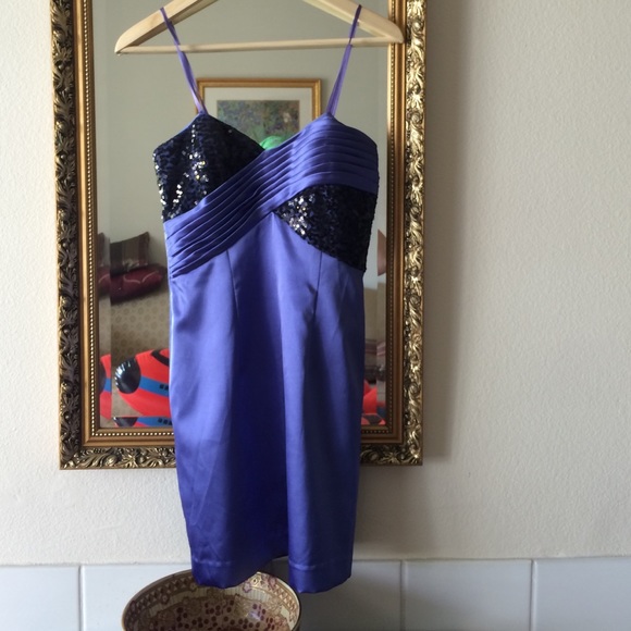 Purple Satin Arden B Party Dress