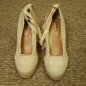 Lace up Espadrille Pumps