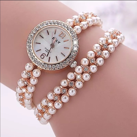 Rose Gold Double Wrap Chain Watch