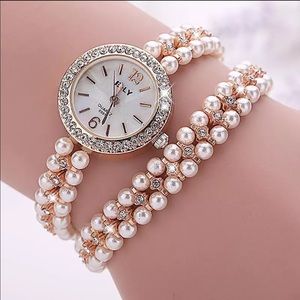 Rose Gold Double Wrap Chain Watch