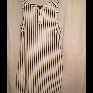 Banana Republic black and white striped dress