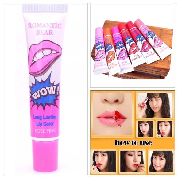 Romantic Bear Rose Pink Lip Tint Lip Peel
