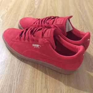 Red Puma Suede w/ Gum Bottom