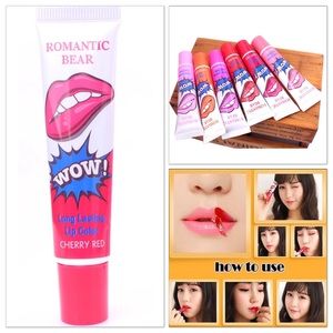Romantic Bear Cheery Red Lip Tint Lip Peel