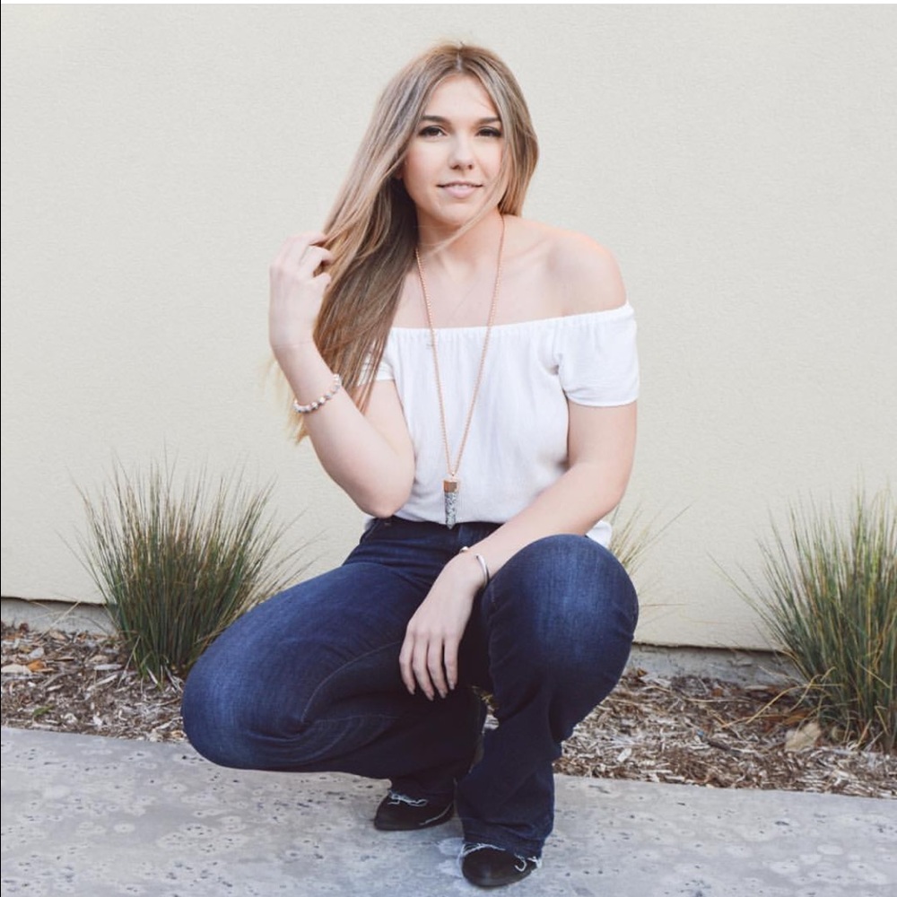 White off the shoulder blouse