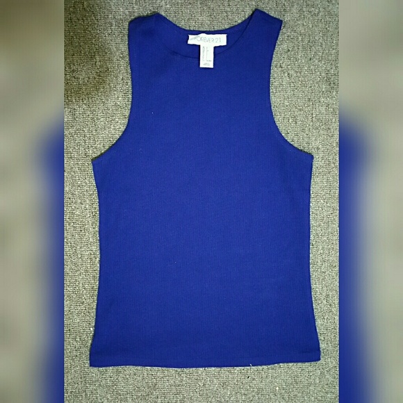 Forever 21 Blue Ribbed Knit Top - Picture 2 of 2