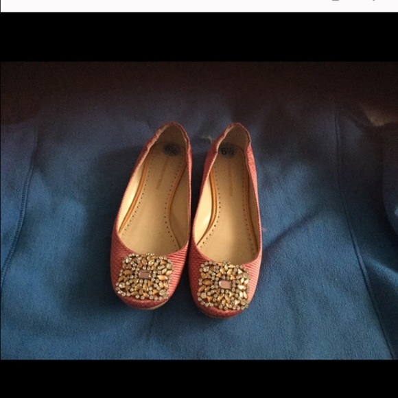 Pink ballet type shoes with bling