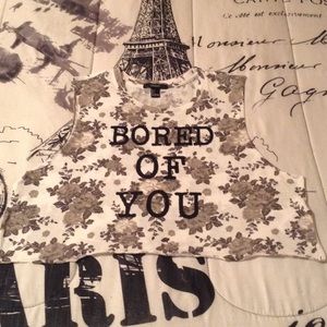 "BORED OF YOU" muscle tank