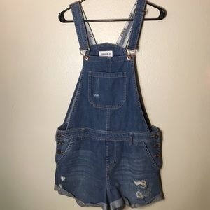 Aztec Print Jean Overalls