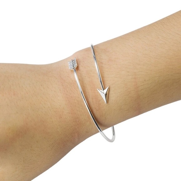 Silver Wrap Around Arrow Bracelet - Picture 2 of 2