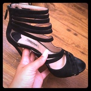 Miu Miu asymmetrical strapped sandals
