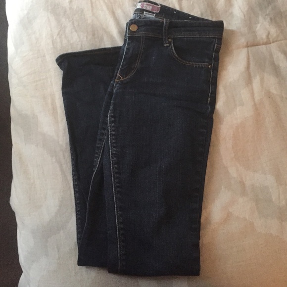 Dark blue straight leg jeans