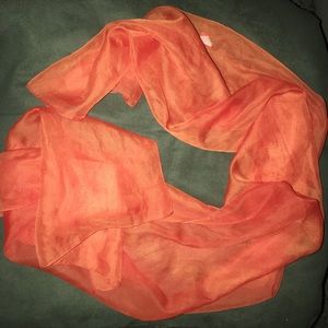 Orange Sheer Scarf