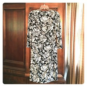 Ralph Lauren Black & White Floral Dress