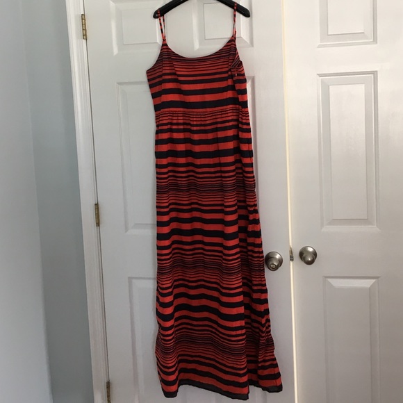 GAP Dresses & Skirts - Gap navy blue and orange maxi dress