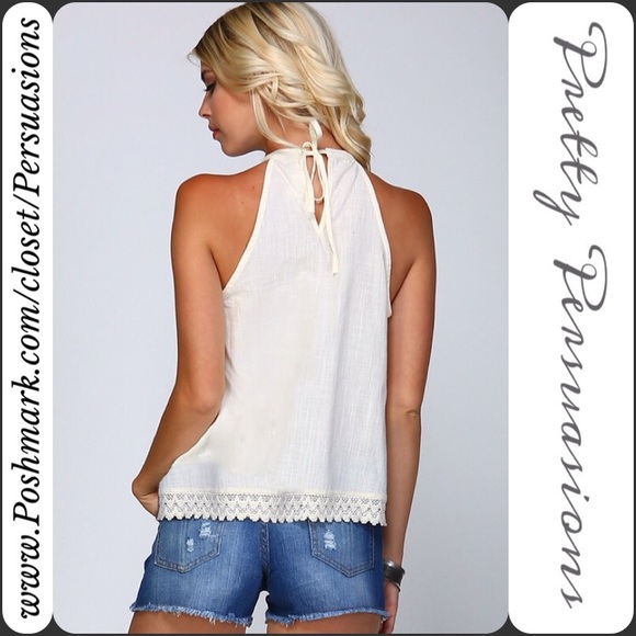 CLEARANCE‼️NWT Crochet Appliqué Crested Tank Top - Picture 3 of 4