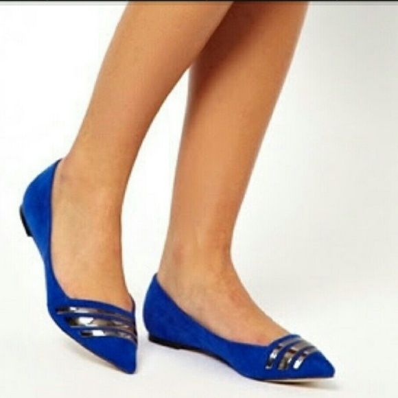 Aldo Baldon blue pointy flats