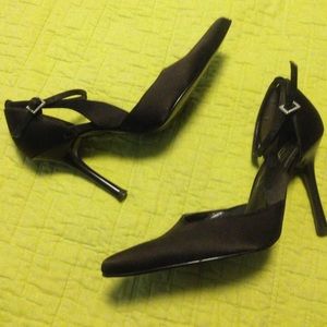 Aldo Chocolate Brown Satin Shoes