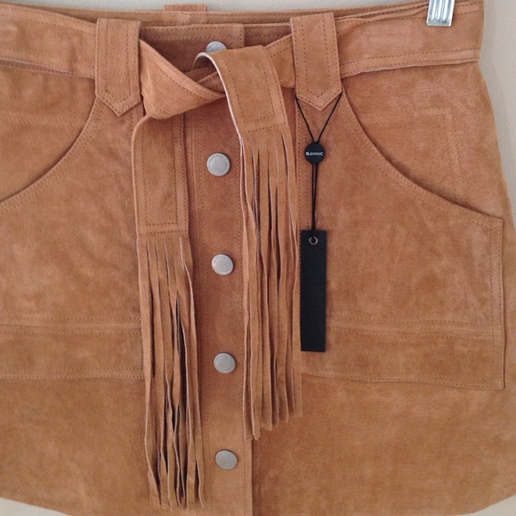 Size 27 LEFT⚫Genuine suede skirt Hpick - Picture 2 of 3