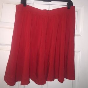 Red skater skirt