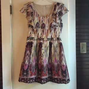 Anthropologie purple print dress