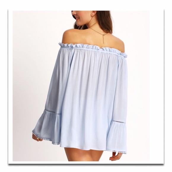 • Final Price • Baby Blue Summer Blouse • - Picture 3 of 3