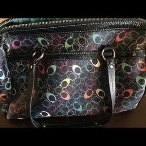 Multi-color Coach purse