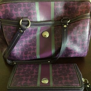 Purple Coach purse