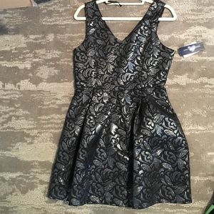 black and silver dress
