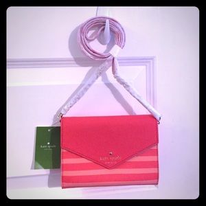 Pink Kate Spade cross body bag